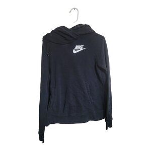 Nike Hoodie Women L Black Tech cowl neck oversized sweatshirt activewear Outdoor